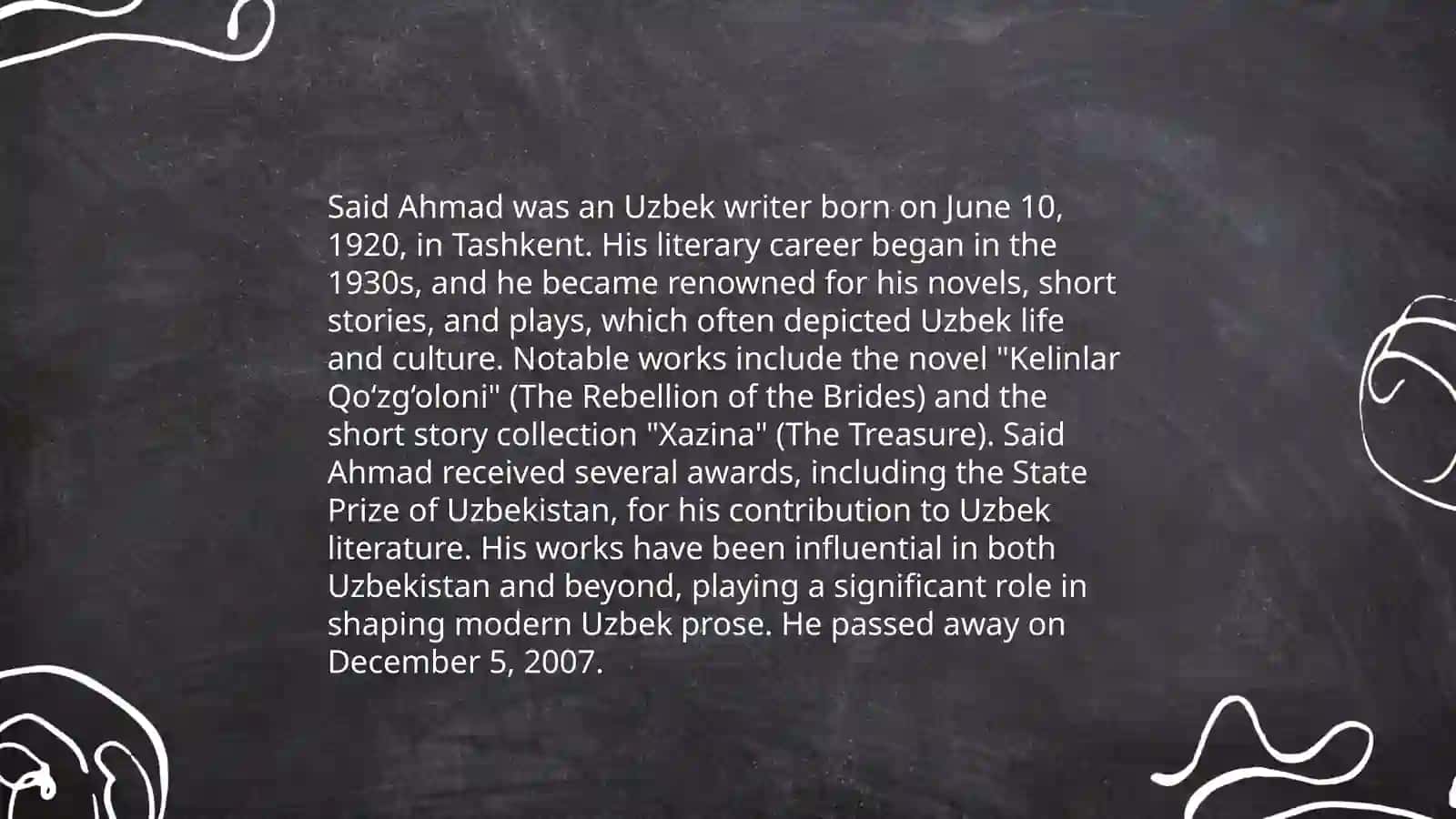 Said Ahmad "Ufq" trilogiyasi 3