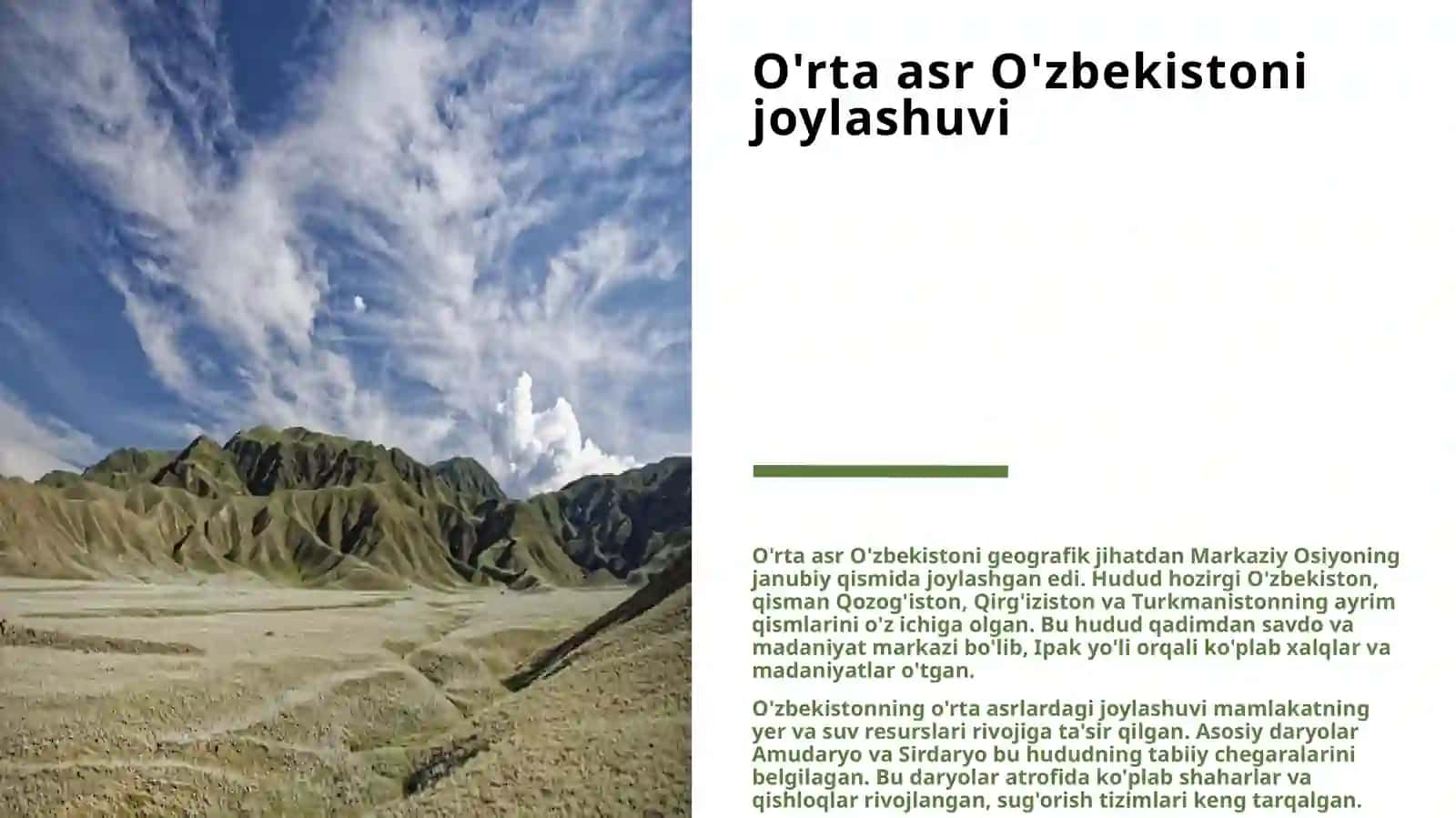 O'RTA ASRLARDA O'ZBEKISTONDA YER-SUV MUNOSABATLARI (IX-XIII) ASRLAR 3