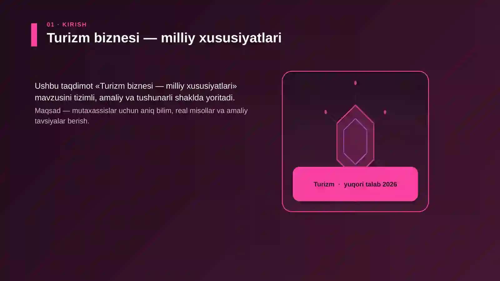 Turizm biznesi — milliy xususiyatlari 3