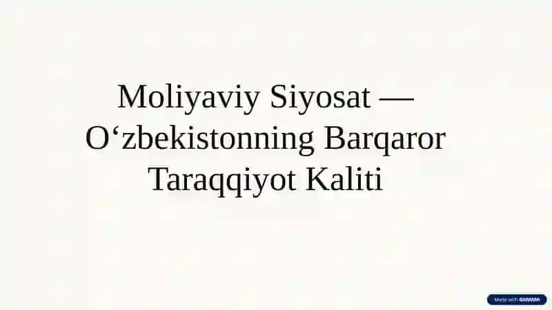 Moliyaviy siyosat 3
