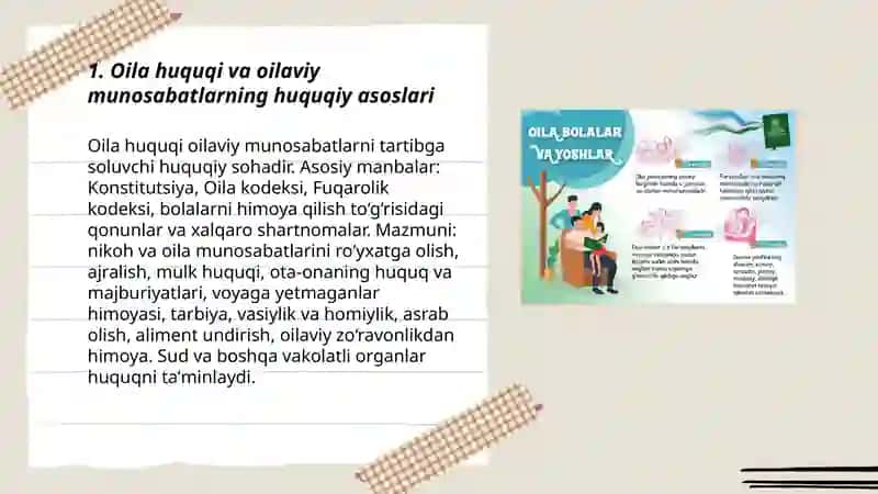 Oila, bolalar va yoshlar huquqi 3