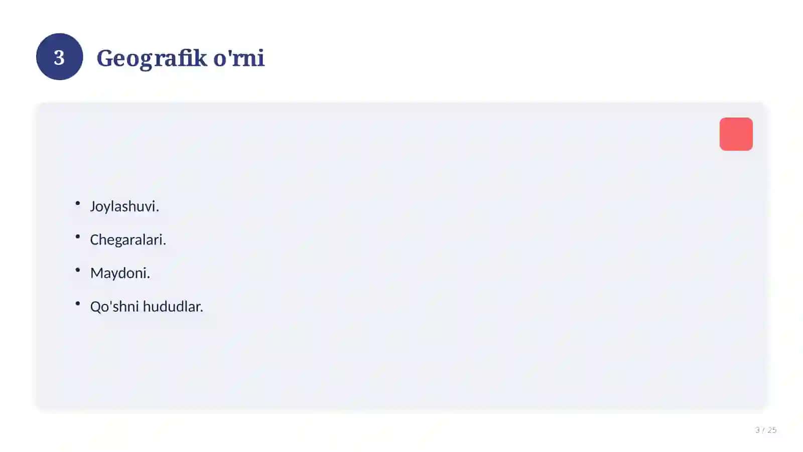 Geografiya fanidan 9-sinf loyiha ishi 3