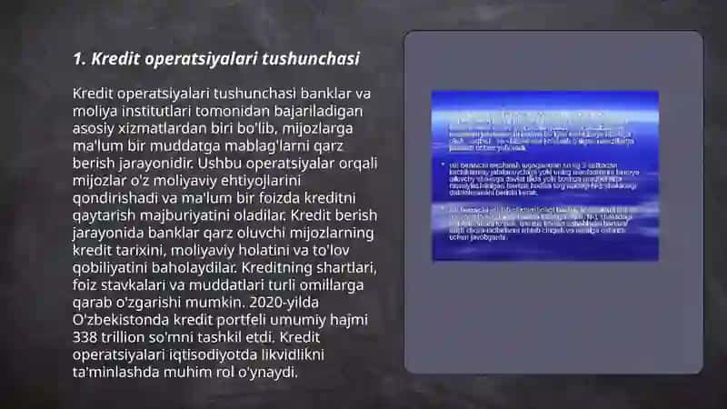 Kredit operatsiyalarini raymiylashtirish va hisobga olish auditi 3