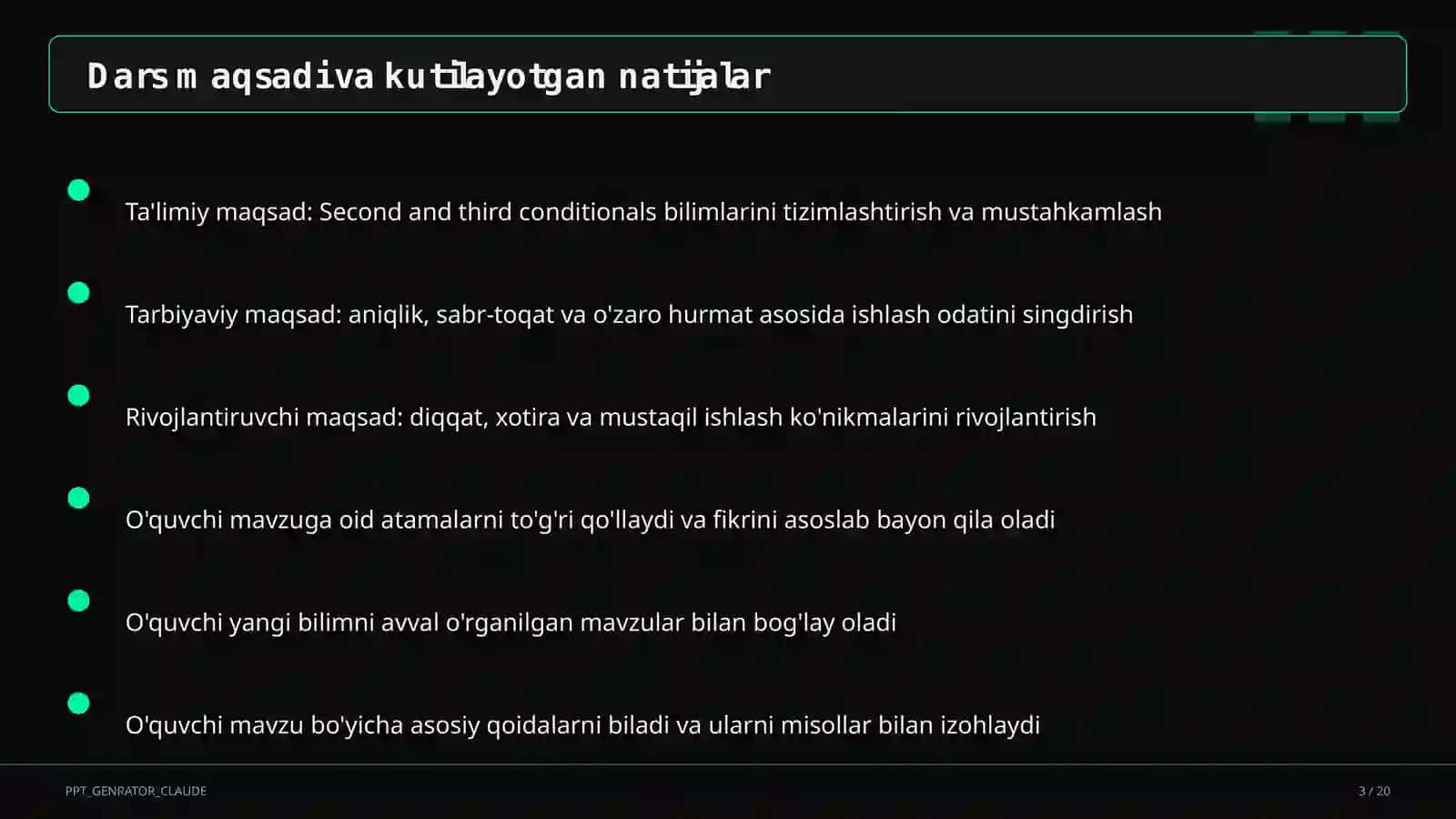 Second and third conditionals (10-sinf) 3
