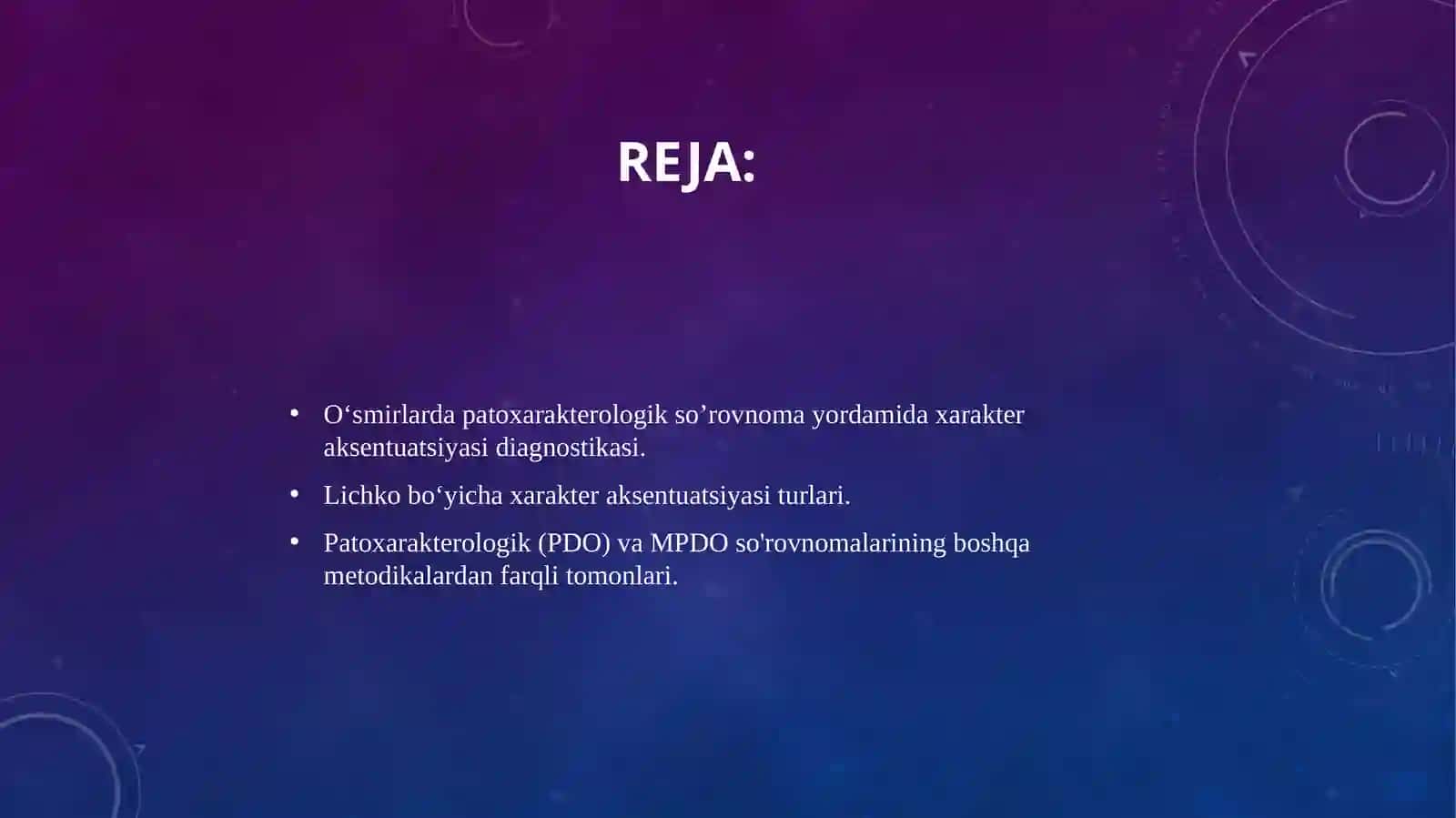 Abdulazizov Oybekning Umumiy Psixodiagnostika fanidan tayyorlagan mustaqil ishi 3