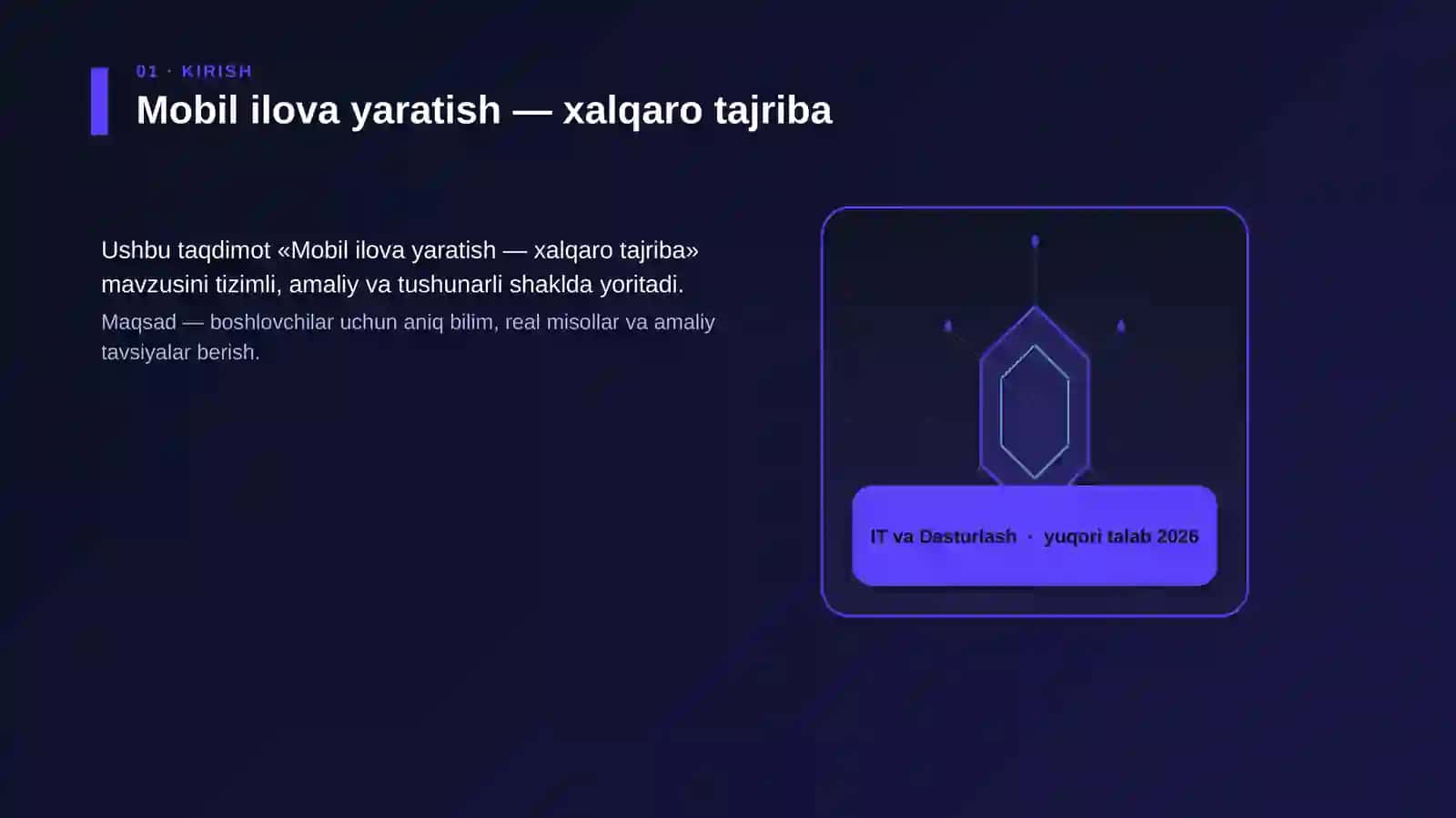 Mobil ilova yaratish — xalqaro tajriba 3