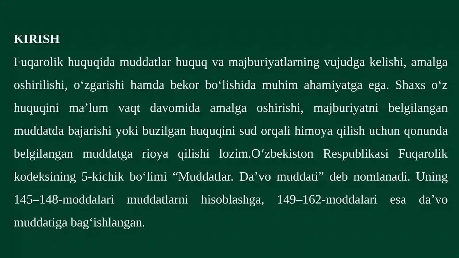 Fuqarolik huquqida muddatlar 3