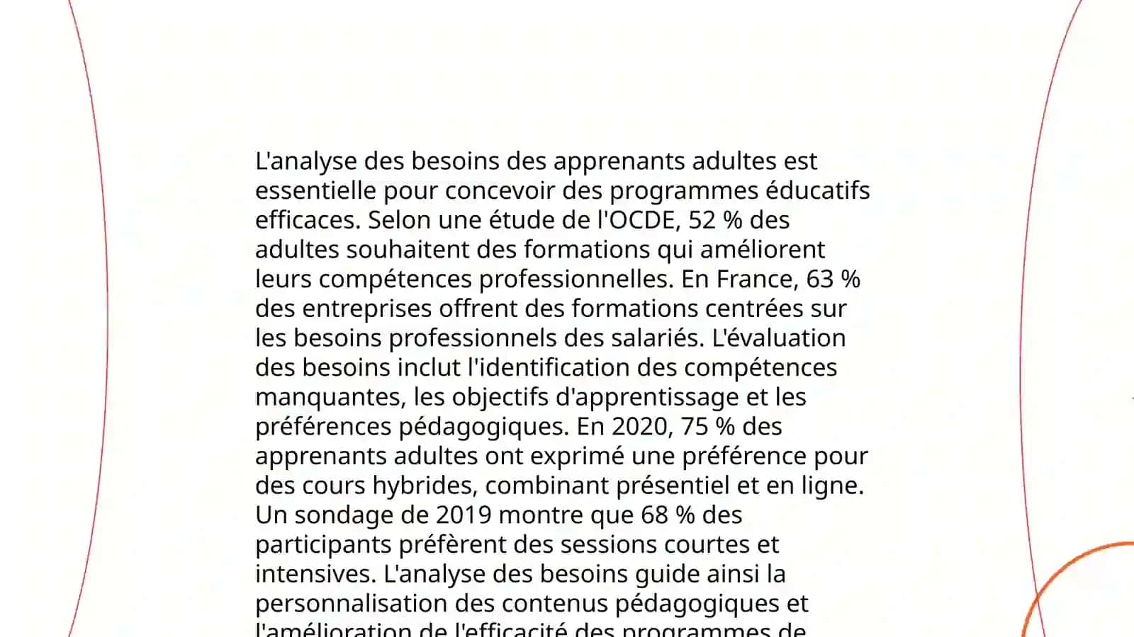 Planification les cours des adultes 3