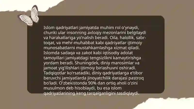 Islom qadriyatlari va maʼrifatining hozirgi davrdagi ahamiyati 3