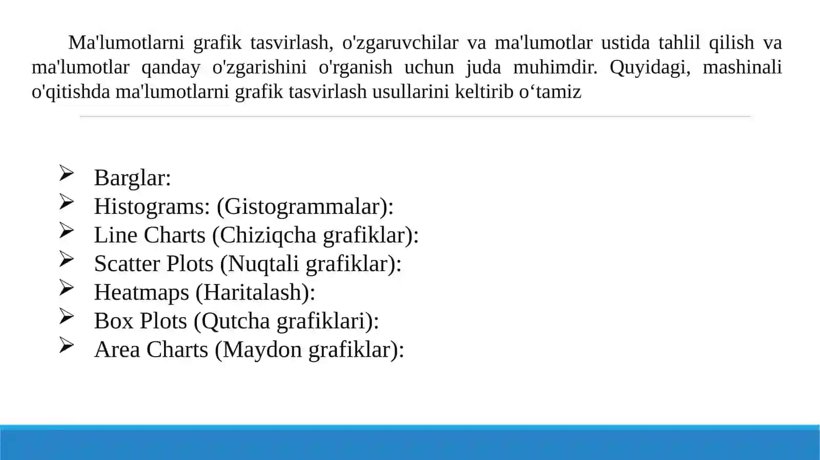 Ma'lumotlarni grafik tasvirlash bosqichlari 3