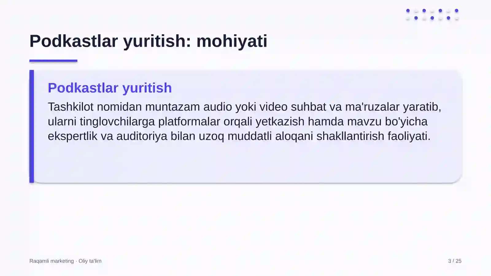 Podkastlar yuritish: mohiyati 3
