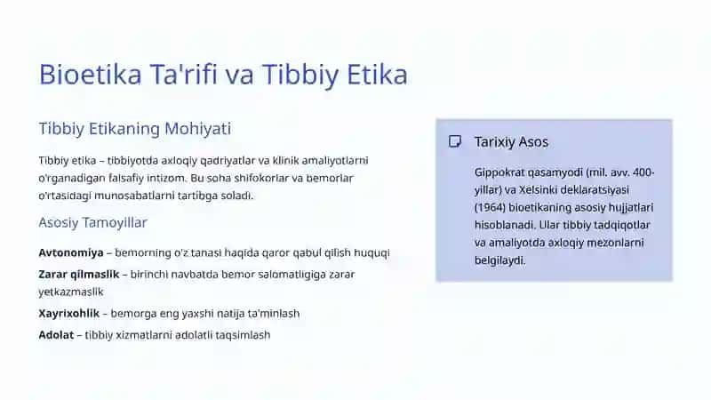 Bioetika Masalalari: Axloqiy Qarorlar va Zamonaviy Muammolar 3