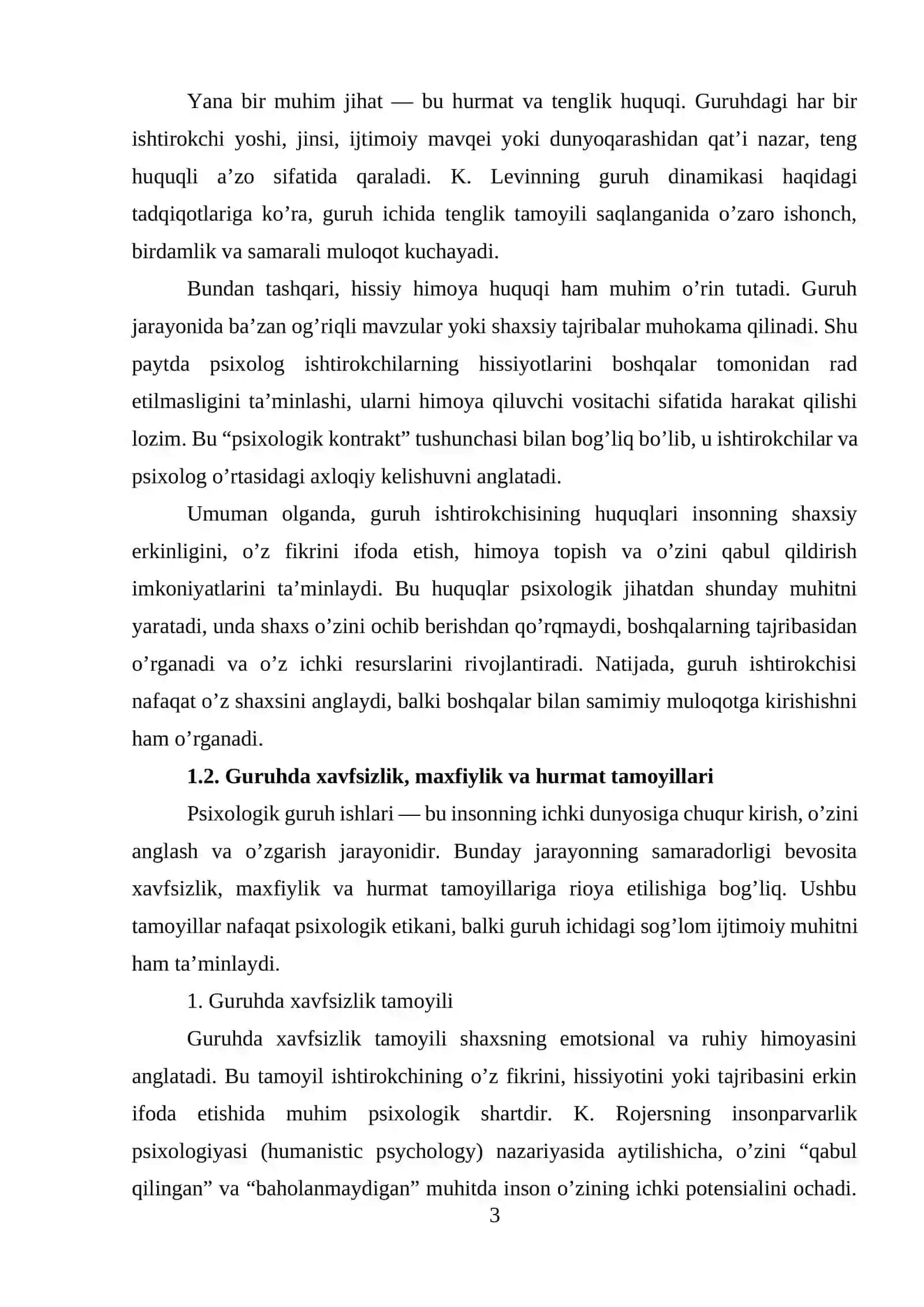 Trening nomi: “Men va mening guruhim” 3