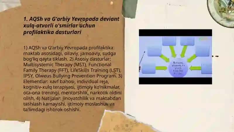 AQSh va Ğarbiy Yevropa mamlakatlarida deviant xulq atvor ōsmirlar va bolalar bilan ijtimoiy ish 3