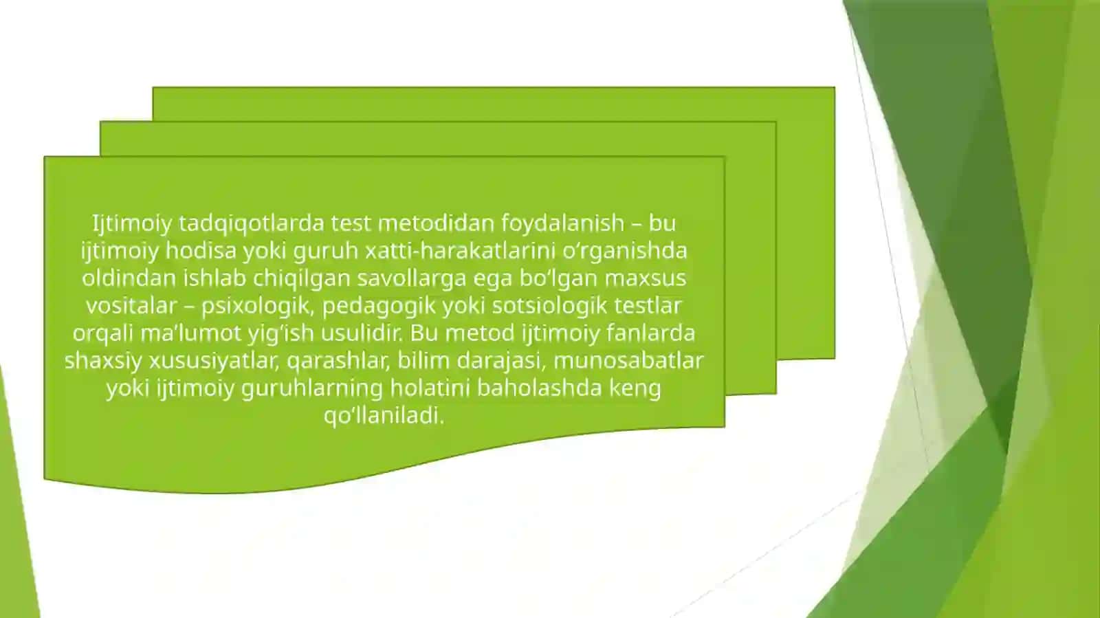 Ijtimoiy tadqiqotlarda test metodidan foydalanish 3