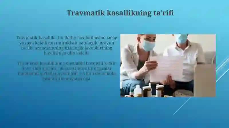 Travmatik kasallik tarifi, davrlari klinik koʻrinishi, hamshiralik yordam 3
