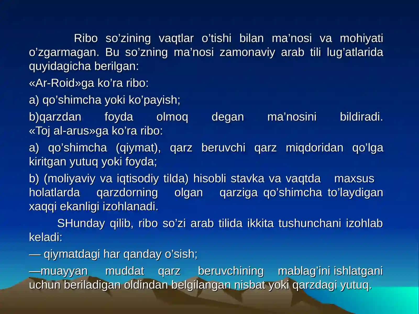 Ribо vа uni islоm iqtisоdiyotidаmа’n qilinishi 3