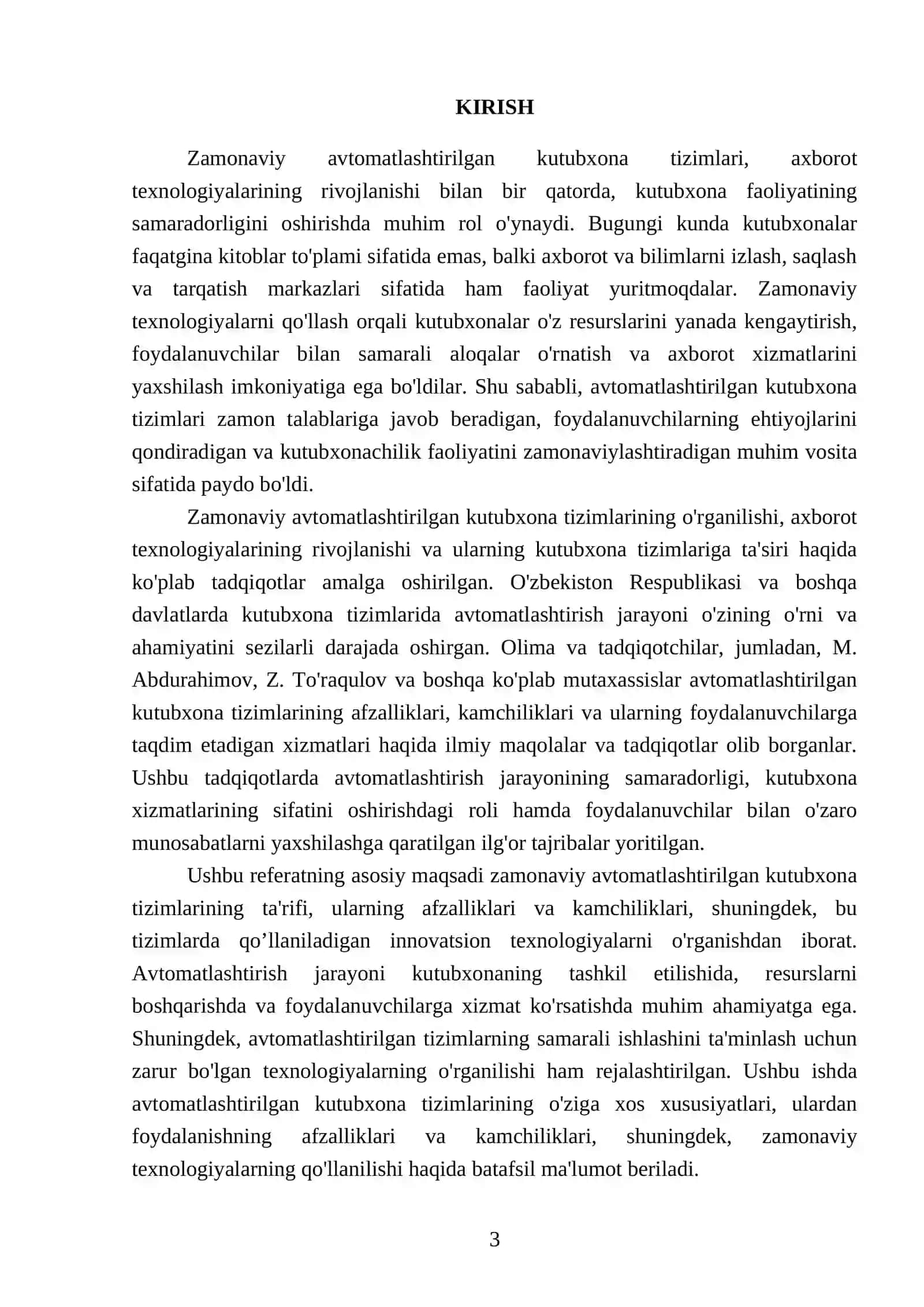 Zamonaviy avtomatlashtirilgan kutubxona tizimlari haqida asosiy ma'lumotlar 3