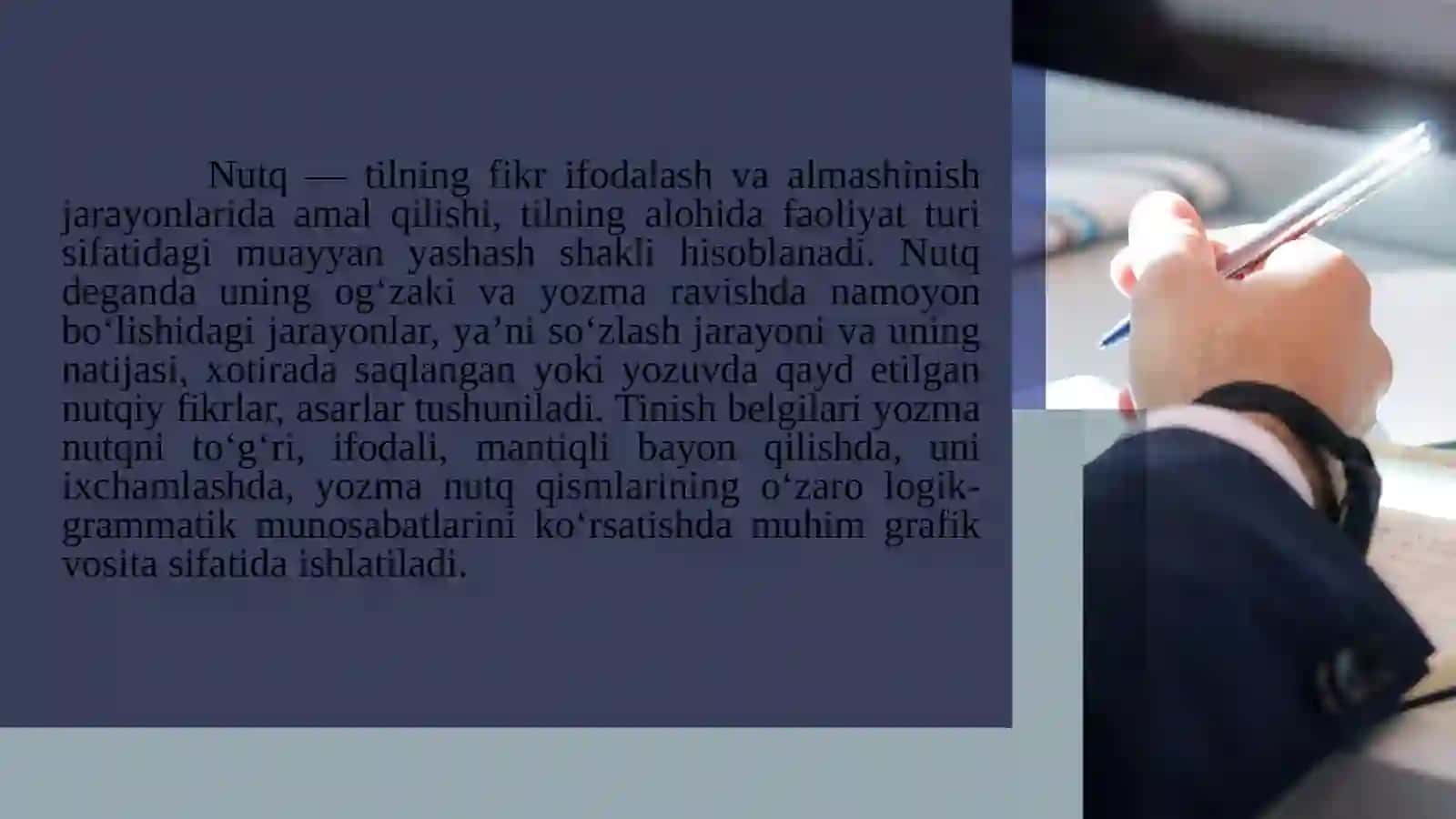 Yozma nutq va punktuatsiya. 3