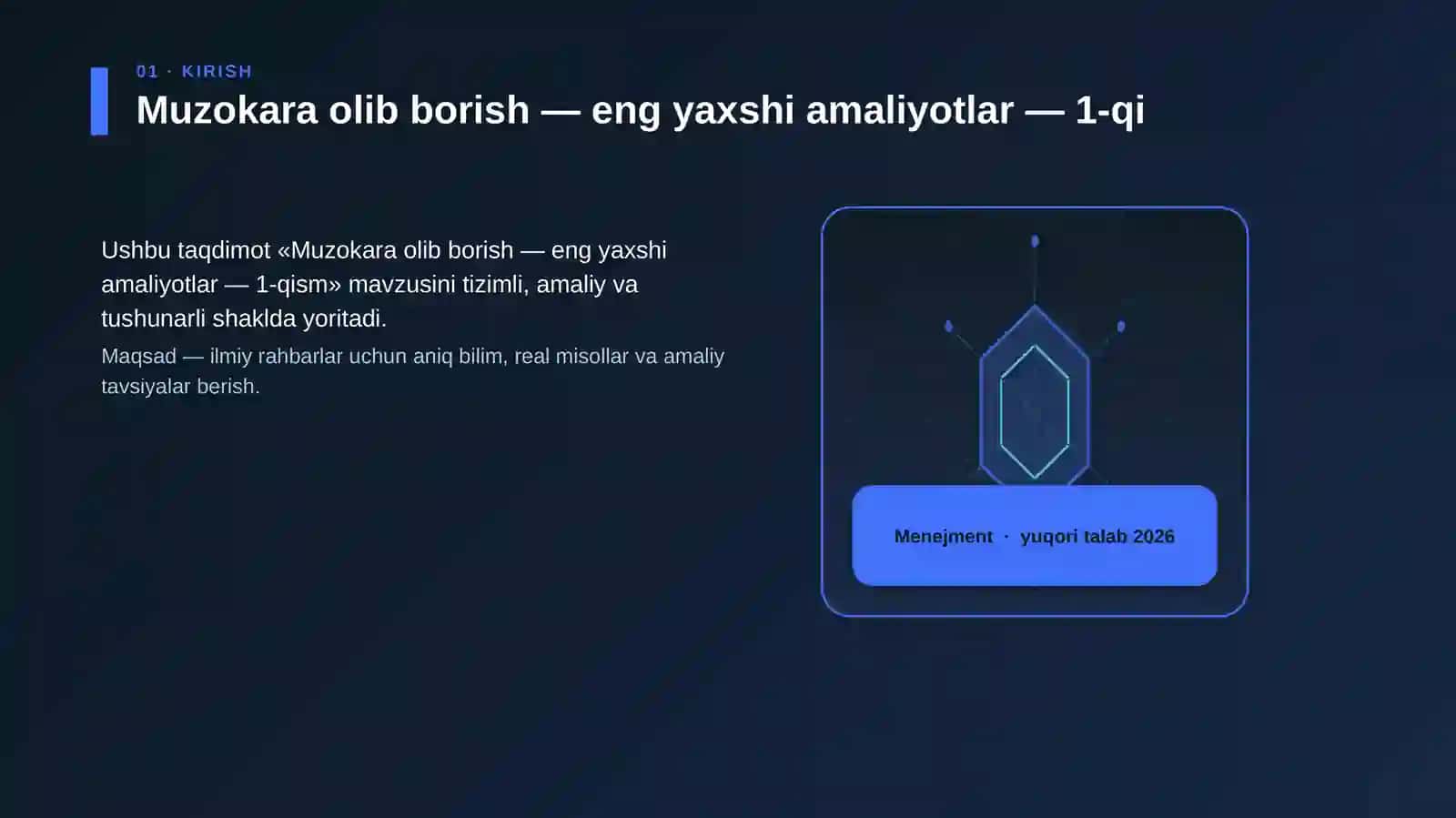 Muzokara olib borish — eng yaxshi amaliyotlar — 1-qism 3