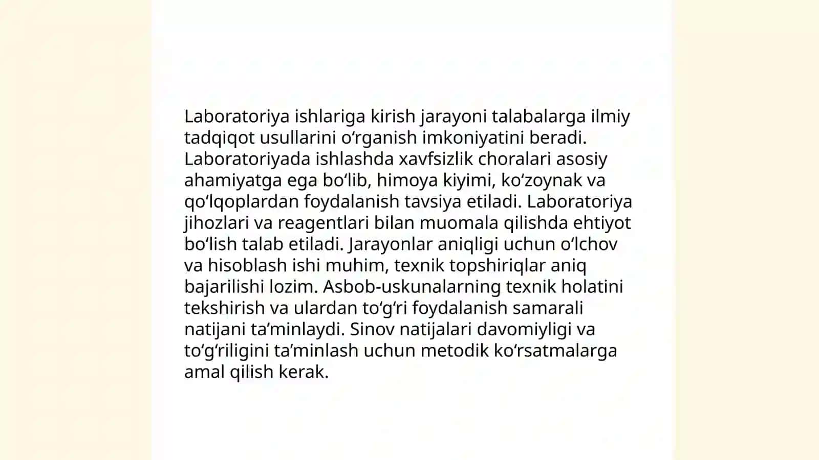 Laboratoriya ishlarini bajarish boʻyicha uslubiy qoʻllanmalar 3