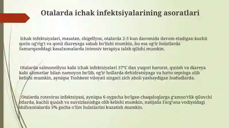Ichak infeksiyalari va ota xavfli infeksiyalar 3