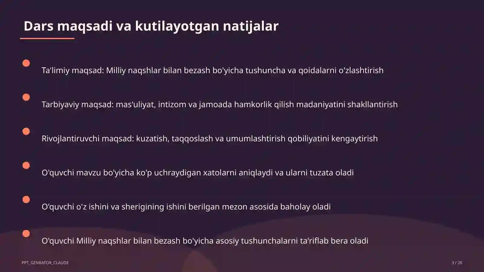 Milliy naqshlar bilan bezash (3-sinf) 3