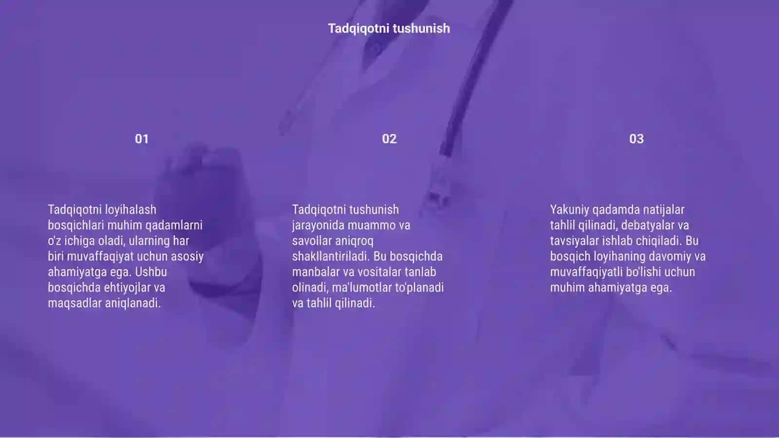 Tadqiqotni loyihalash bosqichlari 3