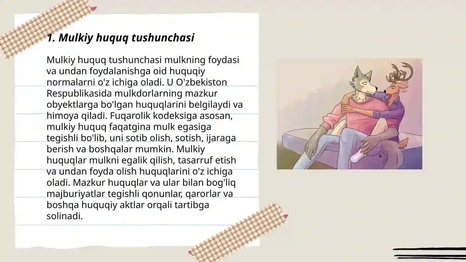 Mulkiy va nomulkiy munosabatlar haqida 244-maktabning 10-V sinf õquvchilari 3