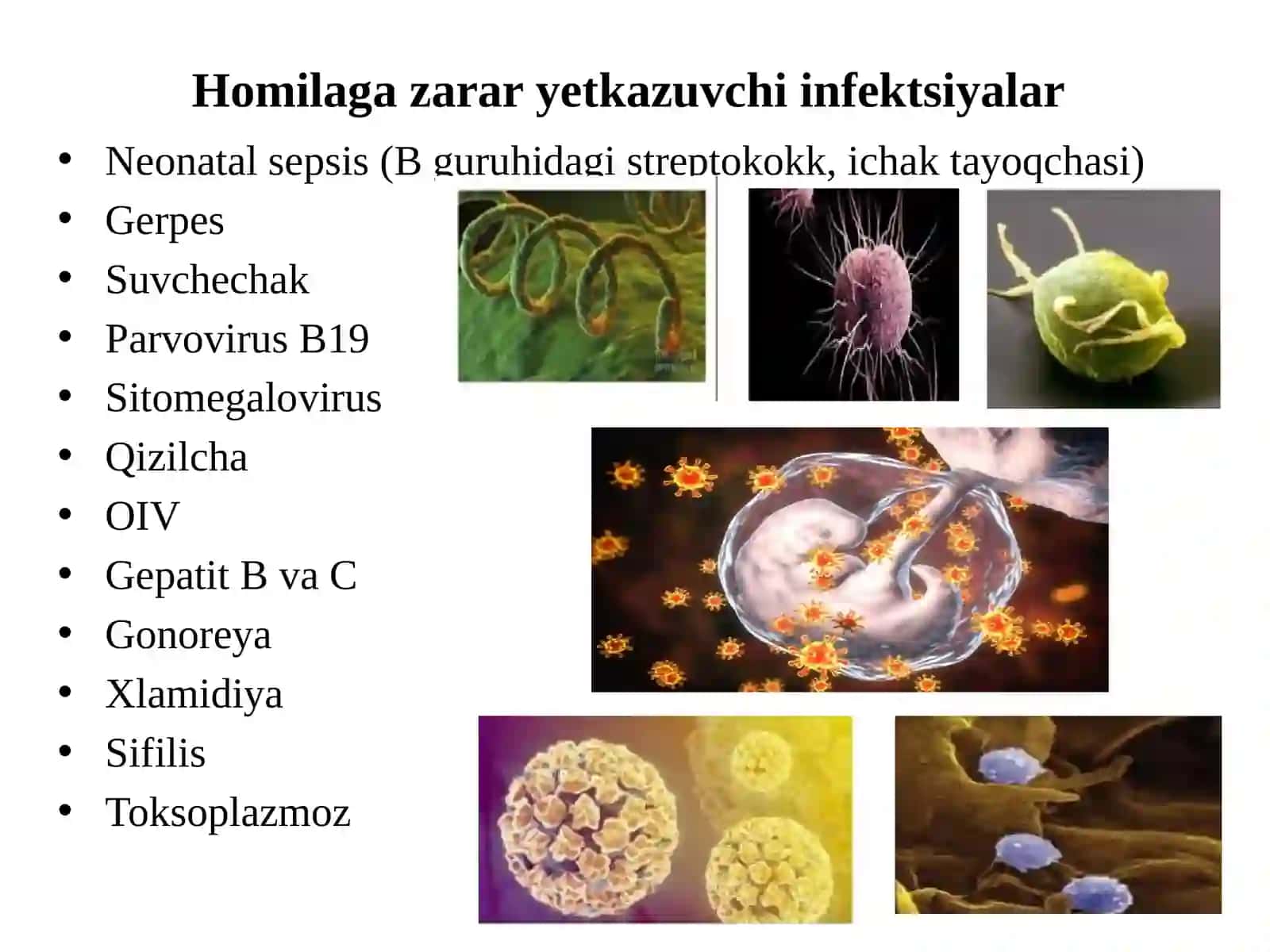 SURUNKALI VA O'TKIR BAKTERIAL YOKI VIRUSLI INFEKTSIYALAR BILAN KASALLANGAN HOMILADOR AYOLLARNI BOSHQARISHmodul11 3
