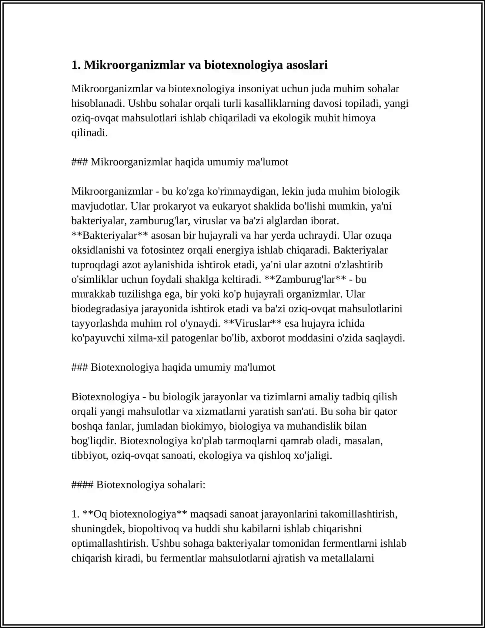 MIKROORGANIZMLARDAN BIOTEXNOLOGIYADA QOʻLLANILISHI 3
