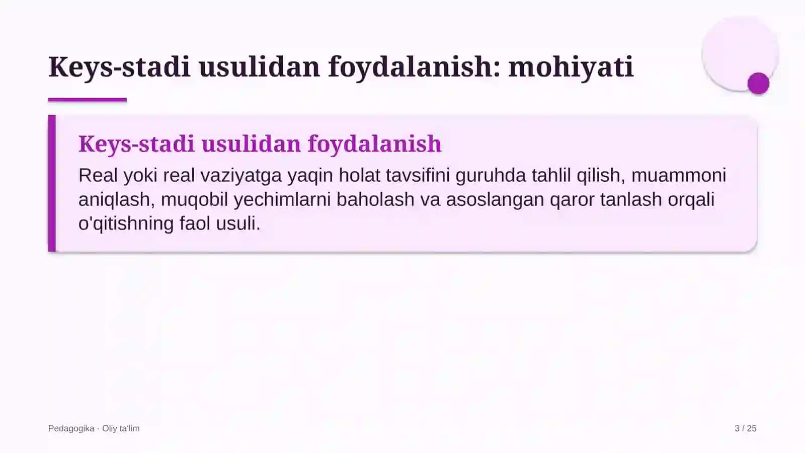 maxsus texnika parklarida keys stadi usulidan foydalanish 3779 3