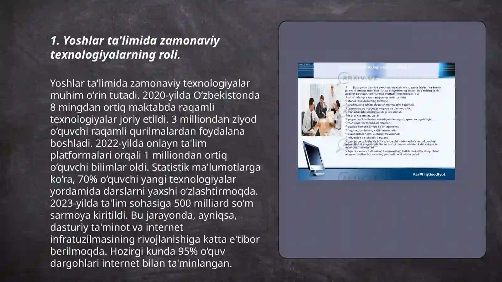 Yoshlar taʼlim-tarbiyasida zamonaviy axborot texnologiyalarining oʻrni va ahamiyati 3