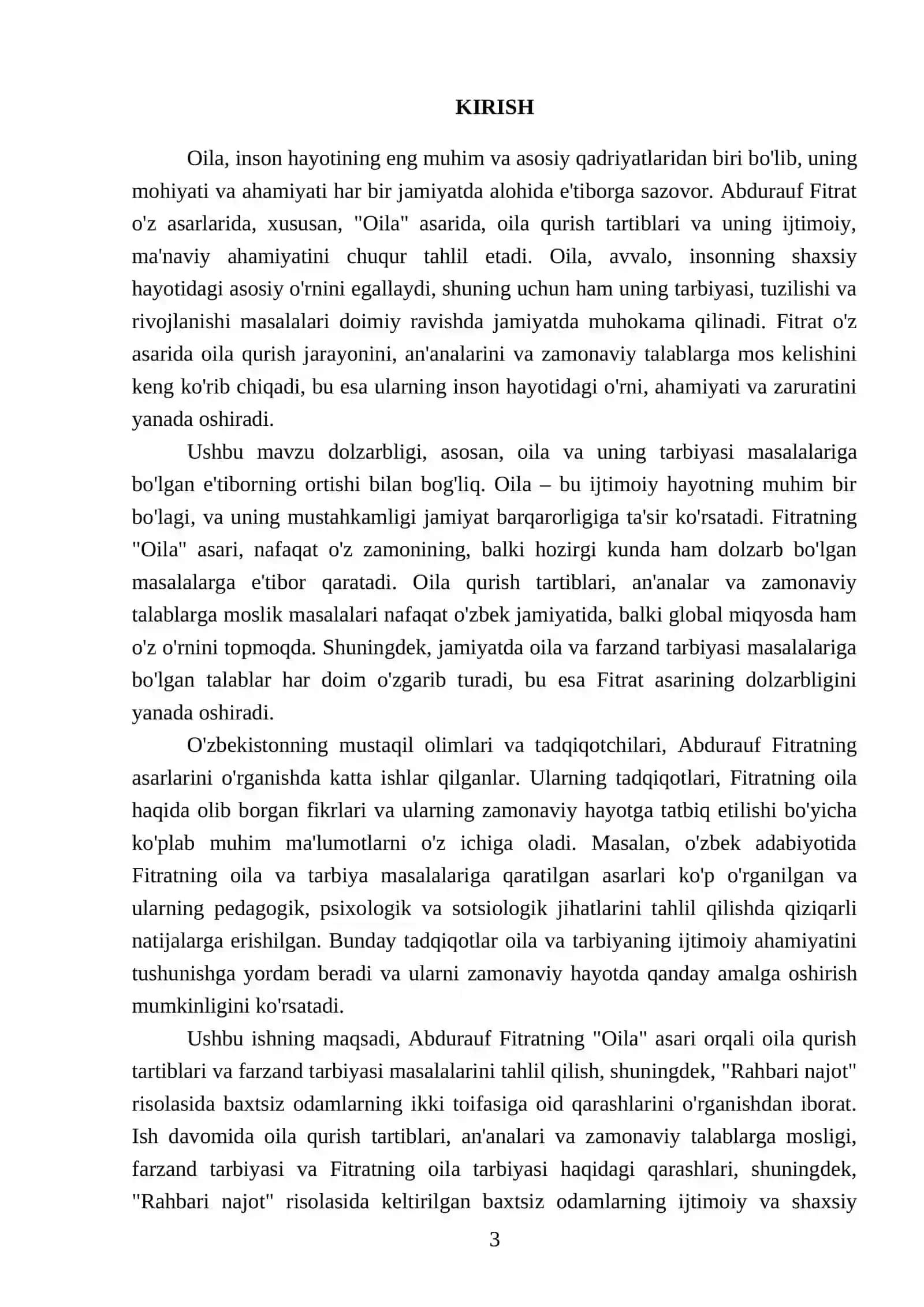 Abdurauf Fitratning "Oila" asari 3