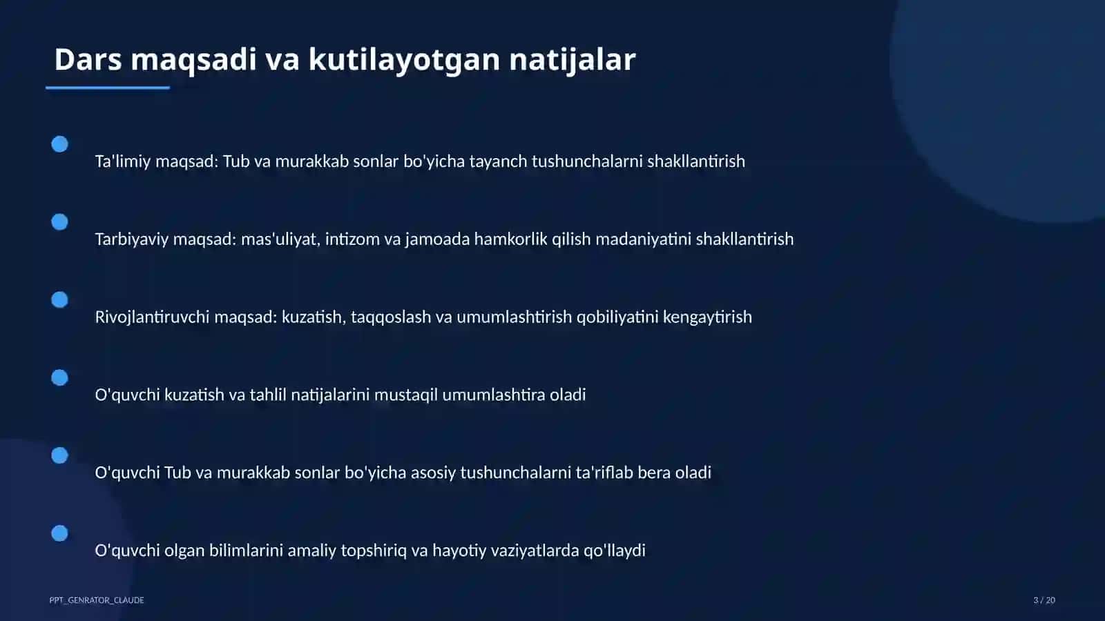 Tub va murakkab sonlar (5-sinf) 3