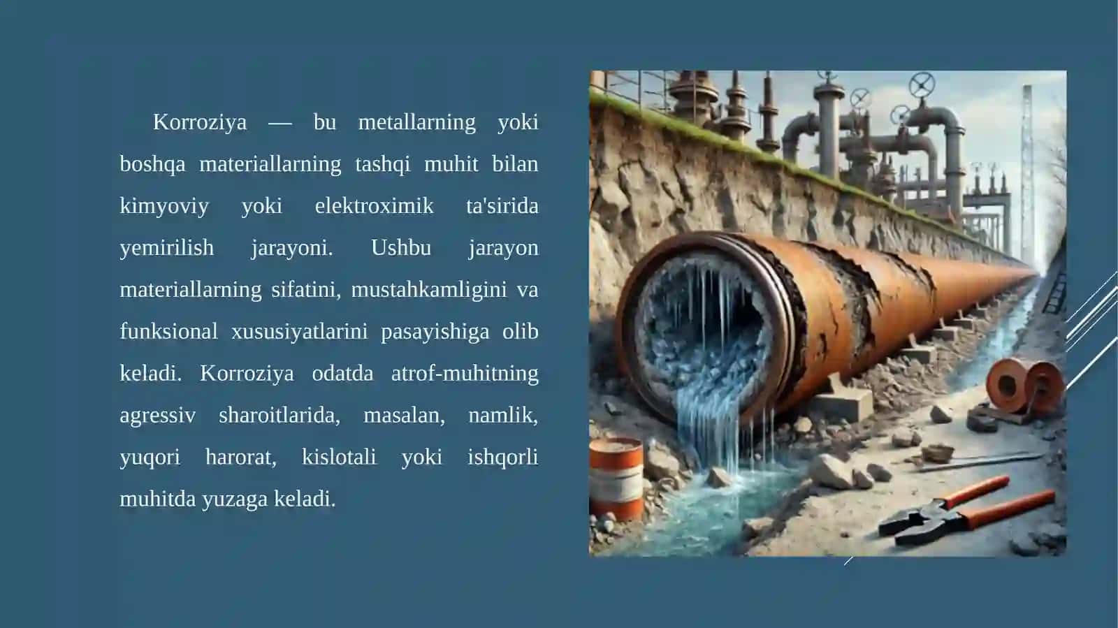 Korroziya, uning turlari va korroziyadan himoya qilish metodlari 3