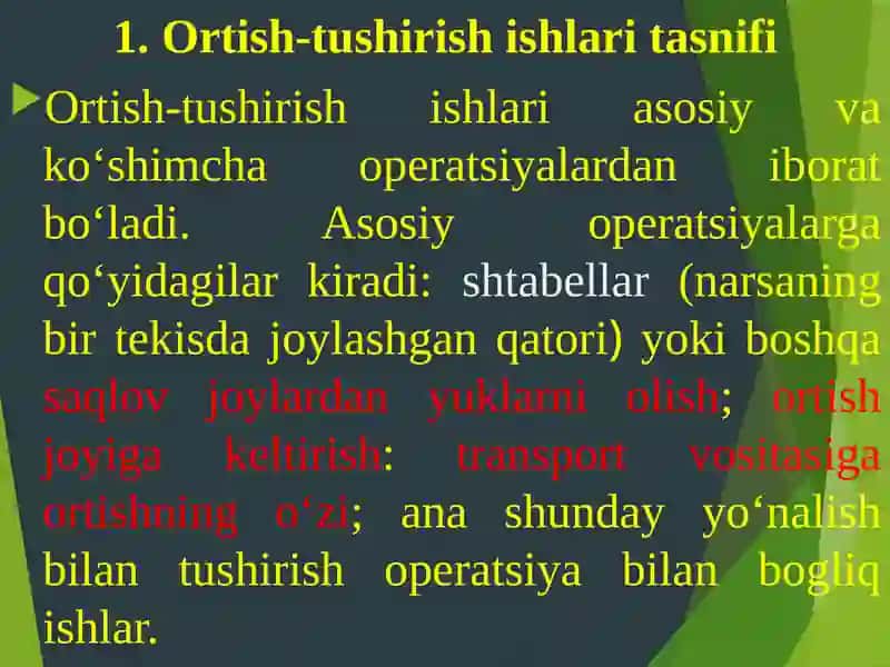 TRANSPORTNING IXTISOSLASHTIRILGAN VA NOANANAVIY TURLARI 3