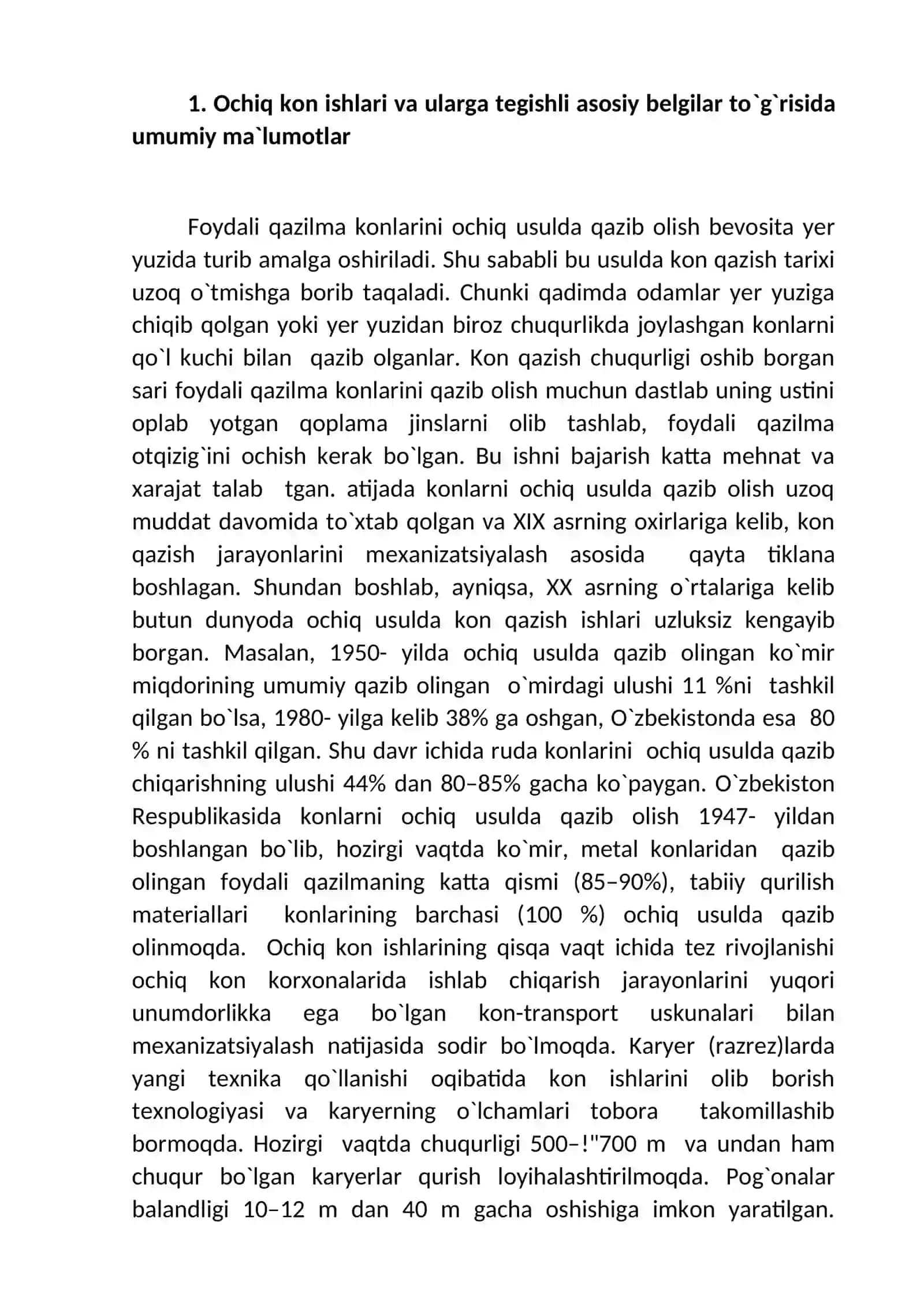 OCHIQ KONCHILIK ISHLARINING XAVFSIZLIGINI TAMINLASH 3