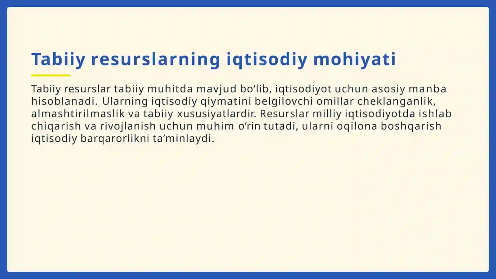 Tabiiyresurslardanoqilonafoydalanishningiqtisodiyasoslari 3
