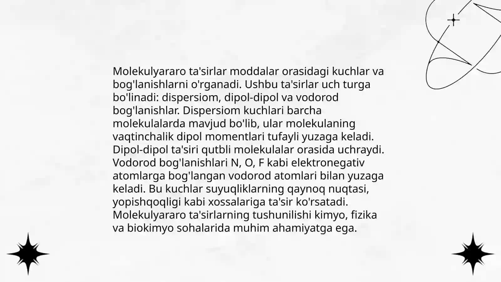 Molekulyararo ta'sirlar 3