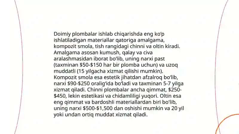 Doimiy plombalarga birlamchi pardoz berish 3