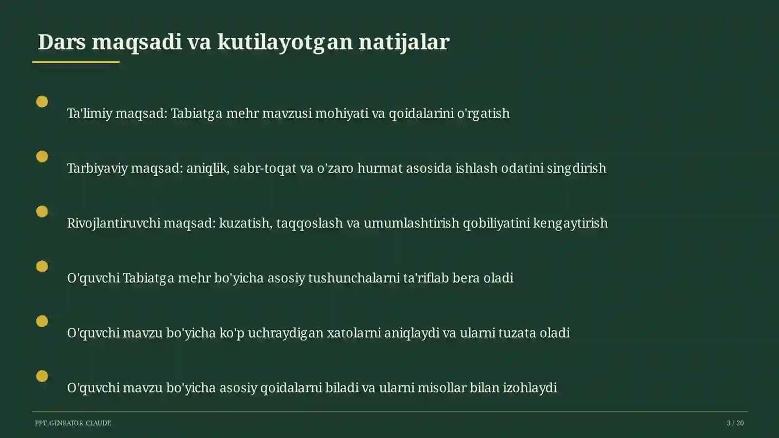 Tabiatga mehr (3-sinf) 3