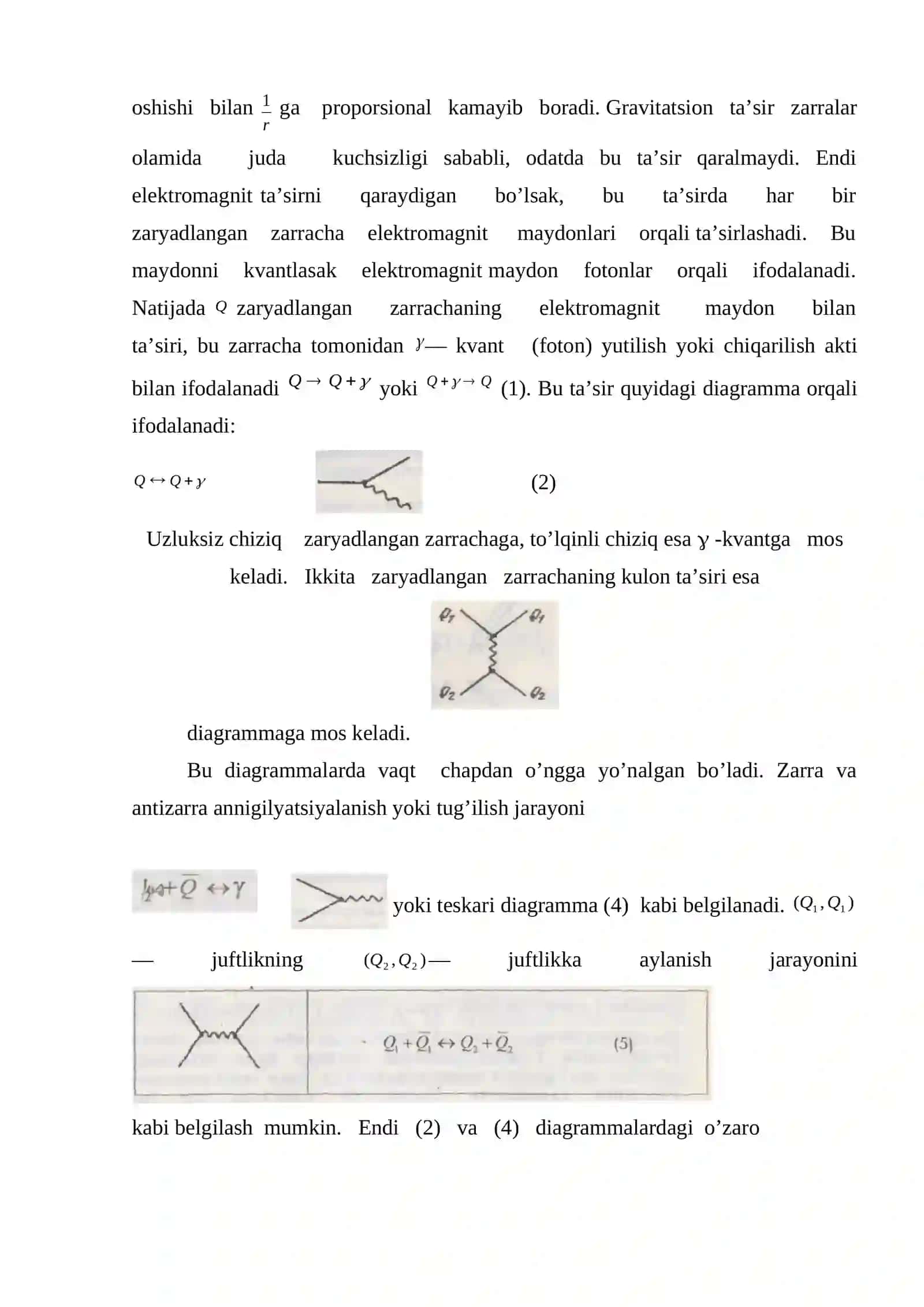 O’zaro ta’sir lagranjiani va uning simmetriyasi 3