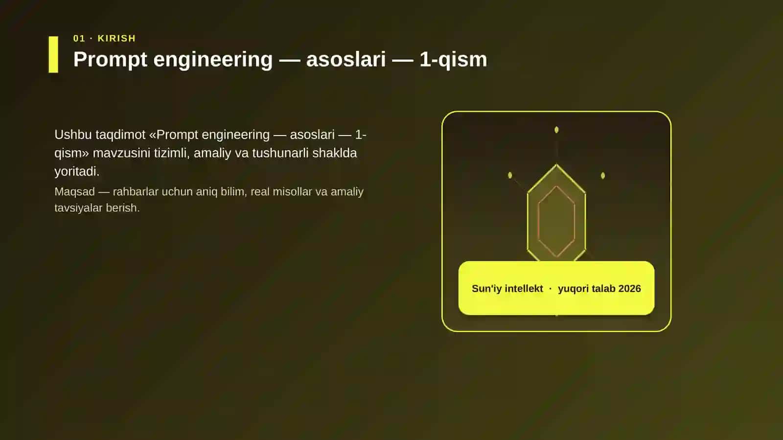 Prompt engineering — asoslari — 1-qism 3