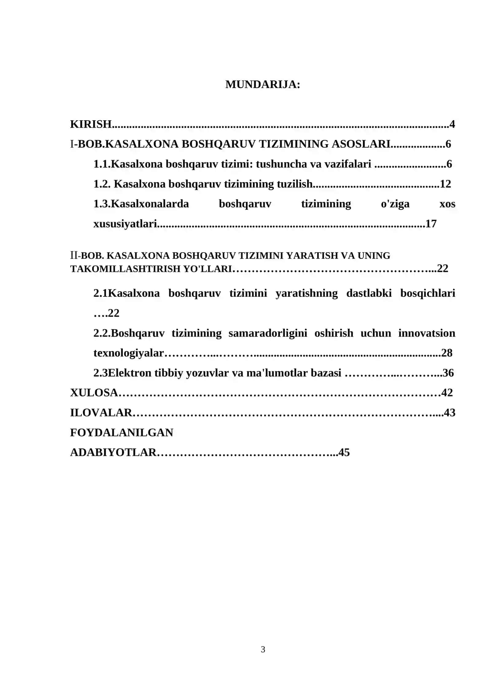 KASALXONA BOSHQARUV TIZIMINI YARATISH 3