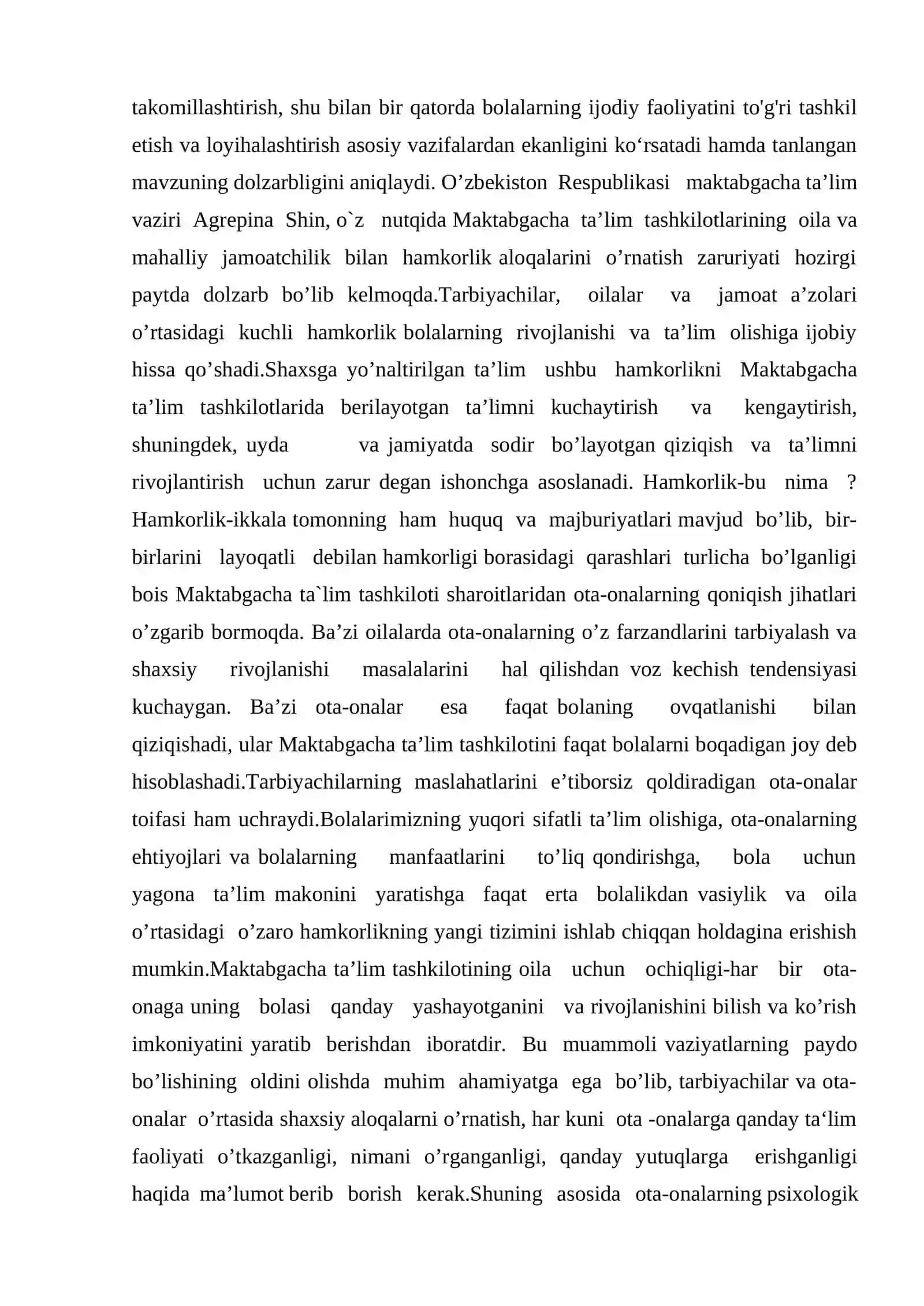 Ota-onalar va tarbiyachilar o‘rtasida samarali hamkorlik qilishning tamoillari 3