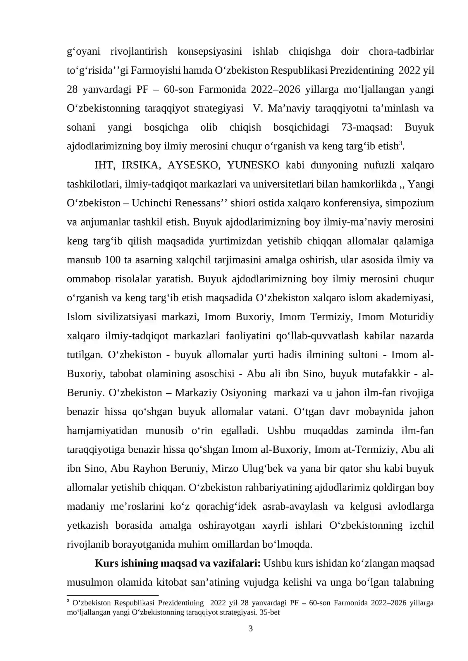 MARKAZIY OSIYODA ISLOM MADANIYATI, SAN’ATI VA ARXITEKTURASI RIVOJI: Islomda kitobat san’ati: yuzaga kelishi va shakllanishi 3