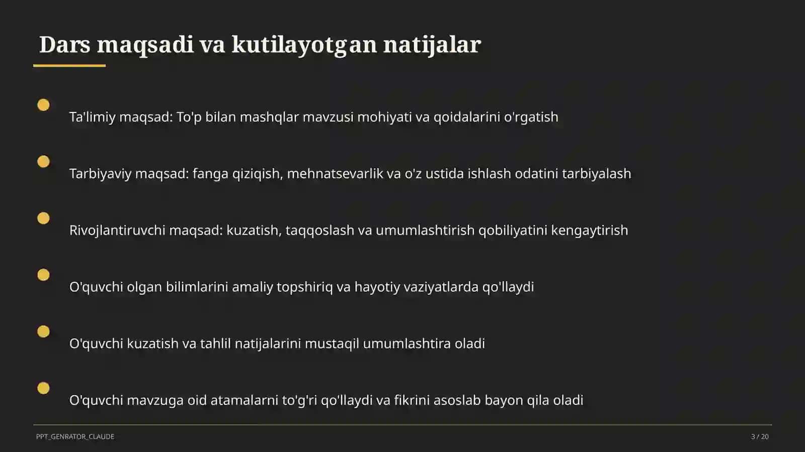 To'p bilan mashqlar (2-sinf) 3