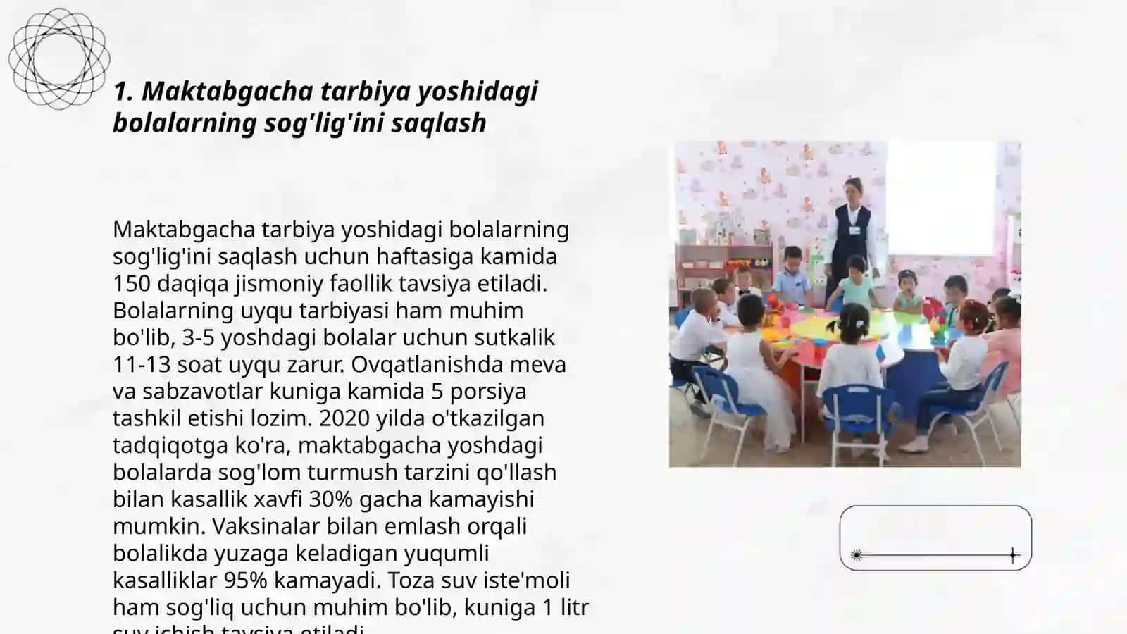 Maktabgacha tarbiya yoshidagi bollarni kasallanish holatini gegiyenik baholash 3