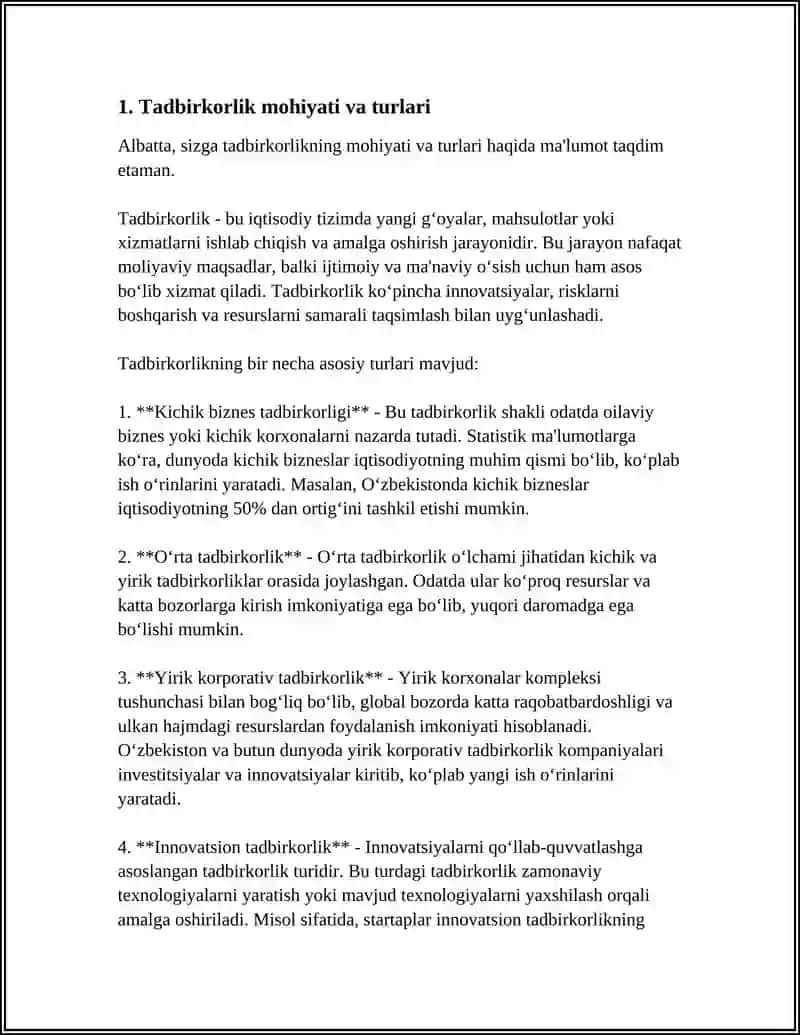 Tadbirkorlik faoliyati va tadbirkorlik kapitali 3